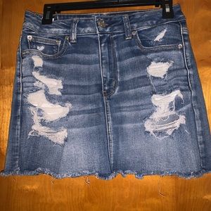 american eagle jean skirt